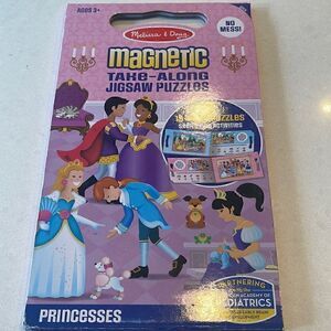 Melissa & Doug take along puzzle no messes great for travel. Seek and find fun.